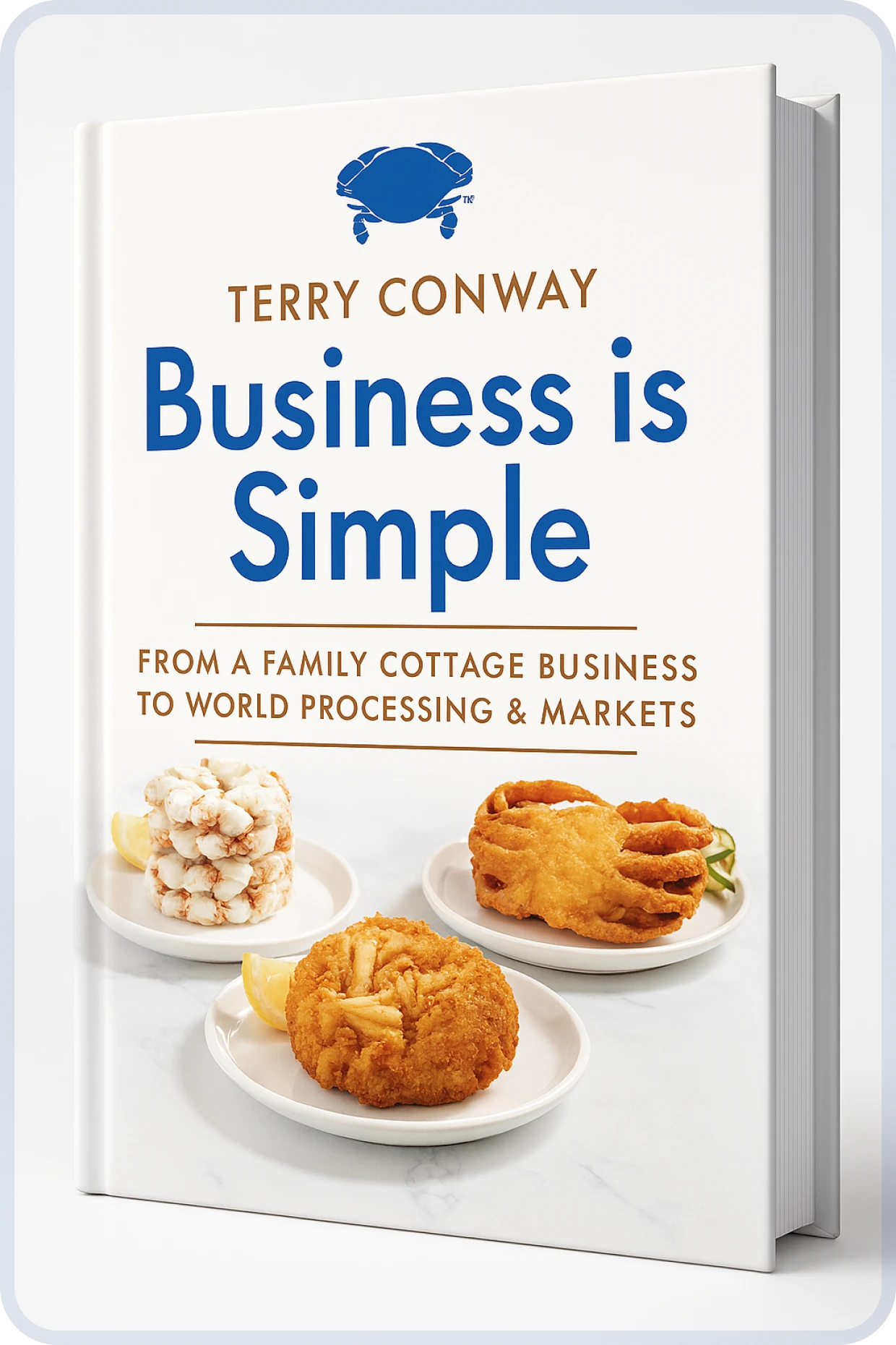 Business strategy book with seafood theme